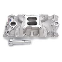 Edelbrock Intake Manifold Performer EPS Dual Plane Aluminium Polished Square Bore For Chevrolet Small Block Each EB27031