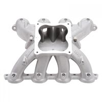 Edelbrock Intake Manifold Super Victor LS-R 2-Piece Single Plane Aluminium Satin 4500 Flange Each EB2823