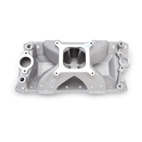 Edelbrock Intake Manifold Super Victor CNC Single Plane Aluminium Natural Square Bore For Chevrolet Small Block Each EB2825