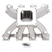 Edelbrock Intake Manifold Super Victor Single Plane Aluminium Natural 4-barrel Square Bore For Chevrolet 6.2L LS3 Each EB2826