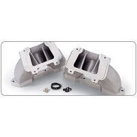 Edelbrock Intake Manifold Two-Piece Single Plane 4-barrel Square Bore For Chevrolet Small Block Brodix 13 degree All Pro EB2844