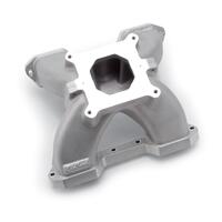 Edelbrock Intake Manifold Victor Two-Piece Single Plane 4-barrel Square Bore For Chevrolet Small Block Brodix 10 degree EB28458