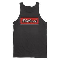 Edelbrock Tank Top Cotton Black Badge Logo Men's Small Each EB289366