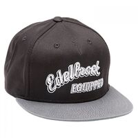 Edelbrock Hat Ball Cap Black/Gray Acrylic Snap Closure Equipped Adult One Size Fits All Each EB289429