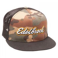 Edelbrock Hat Ball Cap Camouflage Acrylic/Nylon Snap Closure Script Adult One Size Fits All Each EB289430