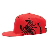 Edelbrock Hat Ball Cap Red/Black Acylic Snap Closure Scorpion Adult One Size Fits All Each EB289432