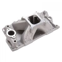 Edelbrock Intake Manifold Super Victor 23 degree Single Plane Aluminium Natural Square Bore For Chevrolet Small Block Each EB2925