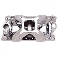 Edelbrock Intake Manifold Super Victor 23 degree Single Plane Aluminium EnduraShine Square Bore For Chevrolet Small Block EB29254