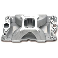 Edelbrock Intake Manifold Super Victor 23 degree Single Plane Aluminium Square Bore Raised Port For Chevrolet Small Block EB2926