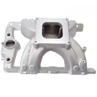 Edelbrock Intake Manifold Victor Single Plane Aluminium Natural Square Bore For Pontiac 326-455 Each EB2957