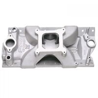 Edelbrock Intake Manifold Victor Jr. Single Plane Aluminium Natural Square Bore For Chevrolet Small Block Each EB2975