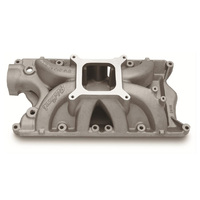 Edelbrock Intake Manifold Victor Jr. Single Plane Aluminium Natural Square Bore For Ford 351W 9.2 in. SVO Blocks Each EB2980