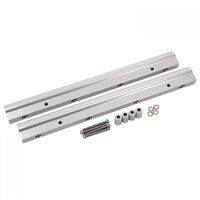 Edelbrock Fuel Rails Super Victor LS-R Aluminium Black Anodized For Chevrolet Small Block Pair EB3510