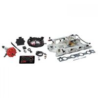 Edelbrock Fuel Injection System Pro-Flo 4 Self-Learning Sequential Multi-Port Satin 675 HP Max With Tablet 385 Series Big Block For Ford Kit EB35680