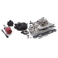 Edelbrock Fuel Injection System Pro-Flo 4 Self-Learning Sequential Multi-Port Satin 675 HP Max Without Tablet Pre 1986 Small Block For Chevrol EB35690