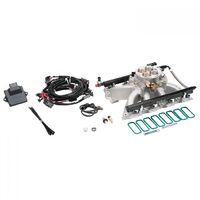 Edelbrock Fuel Injection System Pro-Flo 4 Self-Learning Sequential Multi-Port Satin 550 HP Max Without Tablet Gen III & IV LS Cathedral Port Ki EB3571