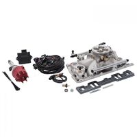 Edelbrock Fuel Injection System Pro-Flo 4 Self-Learning Sequential Multi-Port Satin 450 HP Max Without Tablet SB For Chevrolet with Vortec or E EB3578