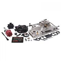 Edelbrock Fuel Injection System Pro-Flo 4 Self-Learning Sequential Multi-Port Satin 825 HP Max With Tablet 1965 and Later BB For Chevrolet Rect EB3586