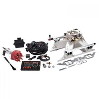 Edelbrock Fuel Injection System Pro-Flo 4 Self-Learning Sequential Multi-Port Satin 550 HP Max With Tablet BB For Chrysler 413 426 440 Kit EB35910