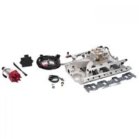 Edelbrock Fuel Injection System Pro-Flo 4 Self-Learning Sequential Multi-Port Satin 550 HP Max Without Tablet BB For Ford FE Kit EB359600