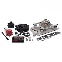 Edelbrock Fuel Injection System Pro-Flo 4 Self-Learning Sequential Multi-Port Satin 450 HP Max With Tablet For Pontiac 326-455 Kit EB35970