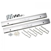 Edelbrock Fuel Rails Victor EFI Aluminium Clear Anodized -6 AN For Chevrolet Big Block Pair EB3633