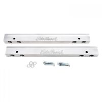 Edelbrock Fuel Rails Aluminium Clear Anodized For Pontiac V8 Pair EB3637