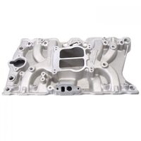 Edelbrock Intake Manifold Performer Dual Plane Aluminium Natural Square/Spread Bore For Oldsmobile 307 330 350 403 EB3711