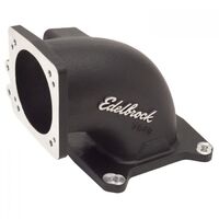 Edelbrock Throttle Body Intake Elbow High Flow Aluminium Black 95mm Throttle Body to Square-Bore Flange For Ford Each EB38493