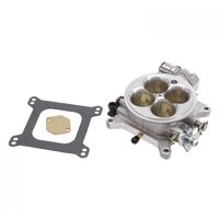 Edelbrock Throttle Body Cast Aluminium Natural 1 000 cfm 4-Barrel Square-Bore Flange MPI GM Style TPS MPI Each EB38783