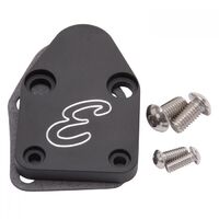 Edelbrock Fuel Pump Block-Off Plate SBC Billet Aluminium Black Anodized For Chevrolet Each EB4020