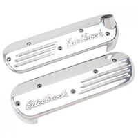 Edelbrock Ignition Coil Covers Aluminium Polished Logo For Chevrolet 4.8L 5.3L 6.0L Pair EB41181