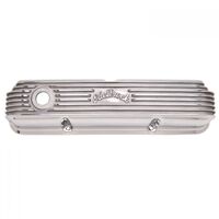 Edelbrock Valve Covers Classic Series Tall Profile Cast Aluminium Polished Finned Logo For Ford FE V8 Pair EB4162