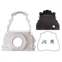 Edelbrock Timing Cover 2-Piece Aluminium for Models with Front Mounted Camshaft Sensor with Hole For Chevrolet 6.0L LS2 Each EB4255