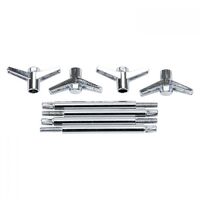 Edelbrock Valve Cover Wing Bolts 2-Piece Steel Chrome 1/4 in.-20 Thread 4.250 in. Length Set of 4 EB4401