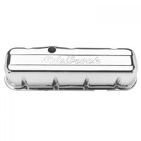 Edelbrock Valve Covers Signature Series Tall Steel Chrome Logo For Chevrolet Big Block Pair EB4680