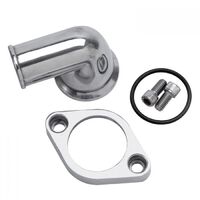 Edelbrock Water Neck Aluminium Polished O-Ring 90 degree Swivel For Chevrolet V8 V6 Each EB4818