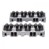 Edelbrock Cylinder Heads E-210 Aluminium Assembled 64cc Chamber 210cc Intake Runner For Chevrolet Small Block Pair EB5085