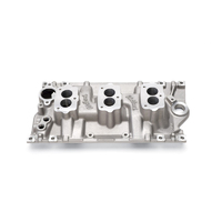 Edelbrock Intake Manifold C-357-B Three-Deuce Aluminium Natural for 94 Carbs For Chevrolet Small BlockVortecEach EB5414