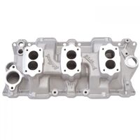 Edelbrock Intake Manifold C-357-B Three-Deuce Aluminium Natural for 4-Bolt Carbs For Chevrolet Small Block Each EB5419