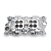 Edelbrock Intake Manifold C-26 Dual Quad Aluminium Polished Dual Square Bore Non-EGR For Chevrolet Small Block Each EB54251