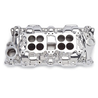 Edelbrock Intake Manifold C-26 Dual Quad Aluminium EnduraShine Dual Square Bore Non-EGR For Chevrolet Small Block Each EB54254