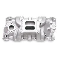 Edelbrock Intake Manifold Performer RPM Dual Plane Aluminium Natural Square Bore For Chevrolet Small Block Each EB7101