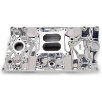 Edelbrock Intake Manifold Performer RPM Vortec Dual Plane Aluminium EnduraShine Square Bore For Chevrolet Vortec V8 Each EB71164