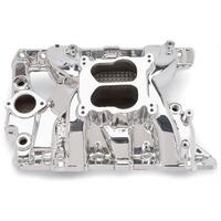 Edelbrock Intake Manifold Performer RPM Dual Plane Aluminium EnduraShine Square/Spread Bore For Pontiac 326-455 Each EB71564