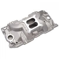 Edelbrock Intake Manifold Performer RPM Dual Plane Aluminium Natural Square Bore For Chevrolet Big Block Rectangular Port EB7163