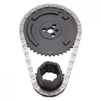 Edelbrock Timing Chain and Gear Set Hex-A-Just Double Roller 3-Bolt Billet Steel For Chevrolet LS3 Set EB7338