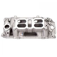 Edelbrock Intake Manifold RPM Air Gap Dual Quad Aluminium Natural Square Bore For Chevrolet Big Block Oval Port Each EB7520