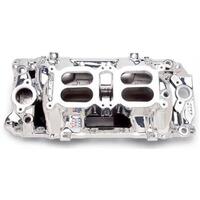 Edelbrock Intake Manifold RPM Air Gap Dual Quad Aluminium EnduraShine Square Bore For Chevrolet Big Block Oval Port Each EB75204