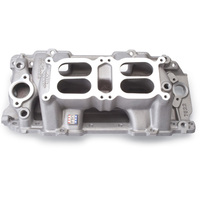 Edelbrock Intake Manifold Performer RPM Air Gap Dual Quad Aluminium Natural Square Bore For Chevrolet Big Block Each EB7522